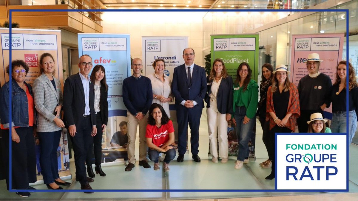 Un grand merci aux collaborateur.trices de @RATPgroup qui nous soutiennent via le dispositif de l'arrondi sur salaire ! Hier nous avons eu le plaisir d'aller à leur rencontre à la Maison de la RATP. Merci à la @fondationratp pour votre accueil et @JeanCASTEX pour votre visite !