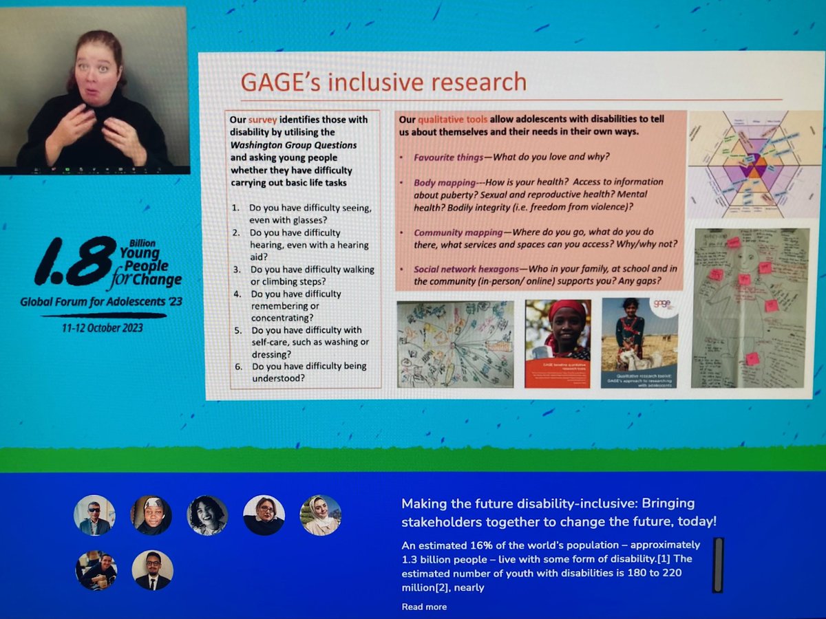 "Making the future #disability #inclusive for #youth!"
 
Thank you for an incredibly inspirational session at the Global Forum for Adolescents #1point8  - moving the agenda on #youth #inclusivity  through #research #advocacy and #policy!