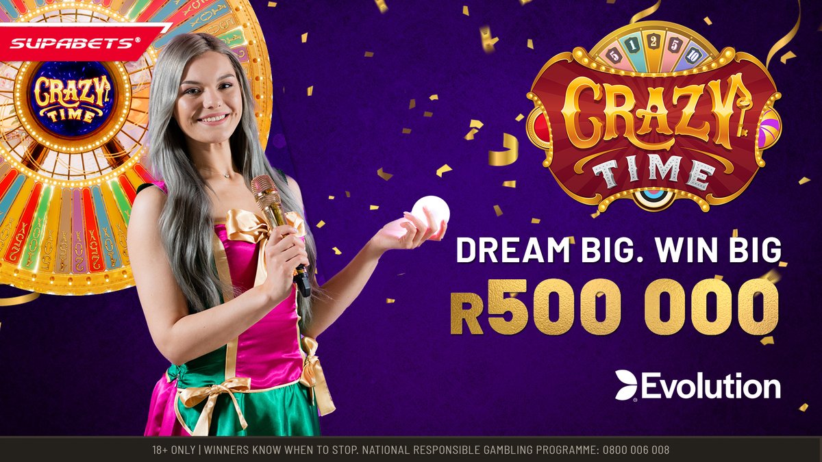 Supabets_mzansi's tweet photo. Hats off to our Crazy Time 💰 #Supawinner 🤑, who dominated the game and won a whopping R500,000! 💸⭐

Could you be next to follow in their footsteps? 💰 Go to https://t.co/VB3Qj0LPXJ  and stand your chance to become our next #BigWinner! 🎉

#Evolution #CrazyTime #PlayVegas https://t.co/RAzKvKb0TU