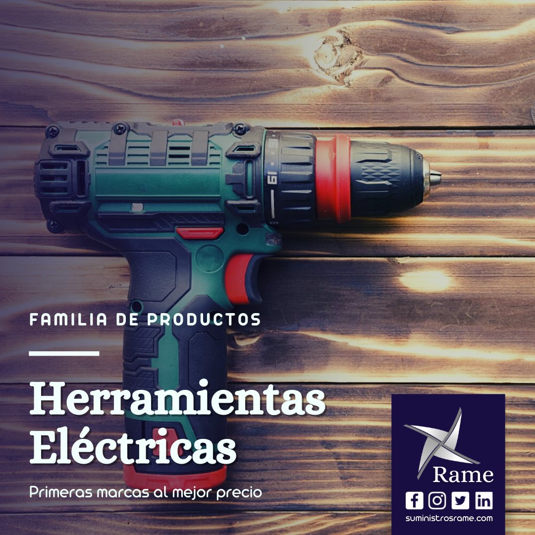 SuministrosRame's tweet photo. 🛠️ ¿Buscas herramientas eléctricas de calidad, durabilidad y fiabilidad? ¡Suministros Rame tiene la solución! En nuestra amplia gama de productos, encontrarás la herramienta eléctrica perfecta para tus proyectos. ⚙️💪 https://t.co/GhnO5gd9h6