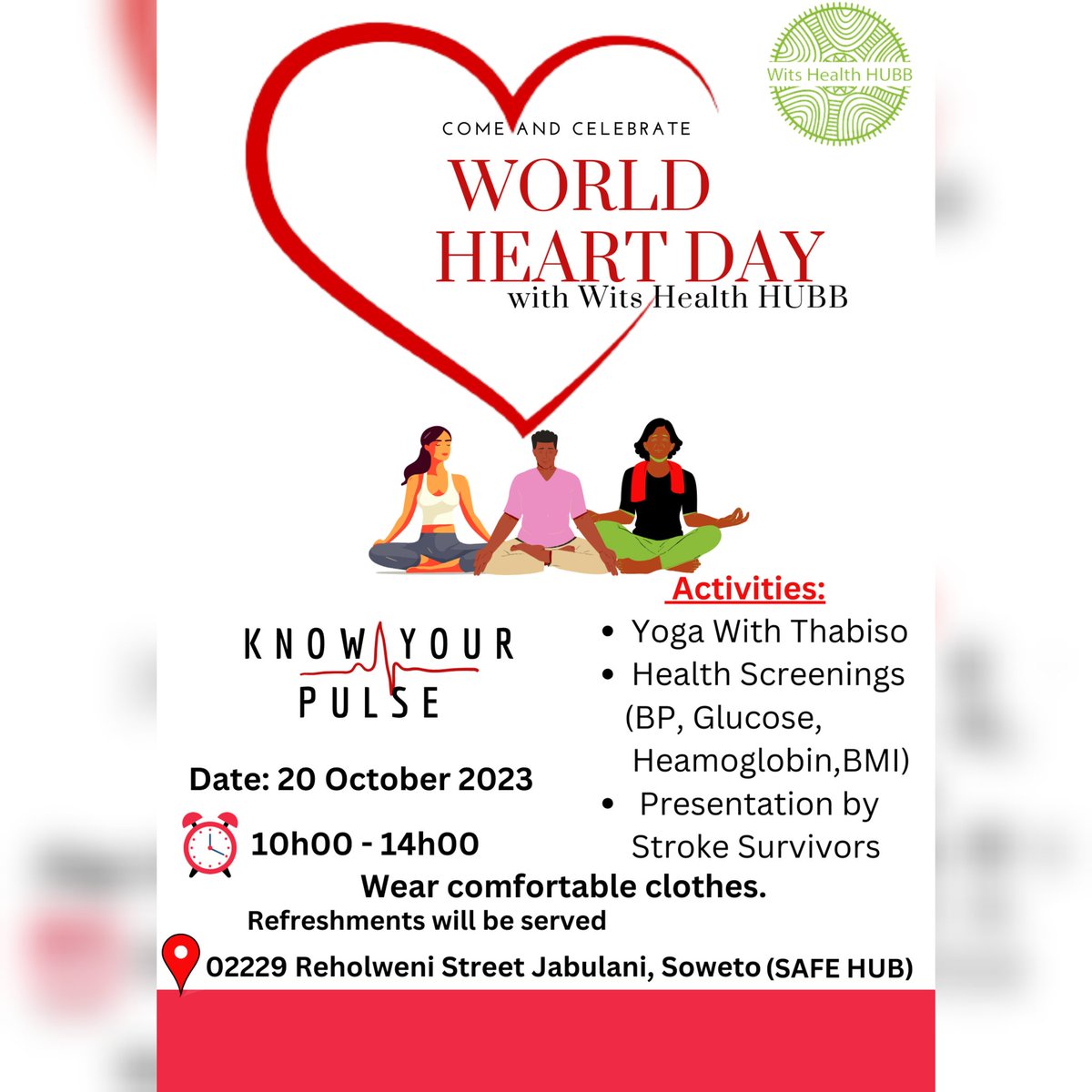 Know Your Pulse? Come and celebrate World Heart Day with us!!!💃