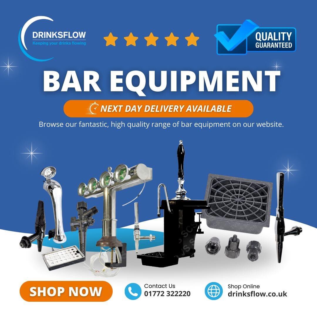 𝗕𝗮𝗿 𝗘𝗾𝘂𝗶𝗽𝗺𝗲𝗻𝘁 𝗔𝘃𝗮𝗶𝗹𝗮𝗯𝗹𝗲 𝗧𝗼 𝗕𝘂𝘆 𝗢𝗻𝗹𝗶𝗻𝗲 🍺

We can supply everything that you need to serve a quality pint!

𝗕𝘂𝘆 𝗢𝗻𝗹𝗶𝗻𝗲: drinksflow.co.uk/bar-equipment/