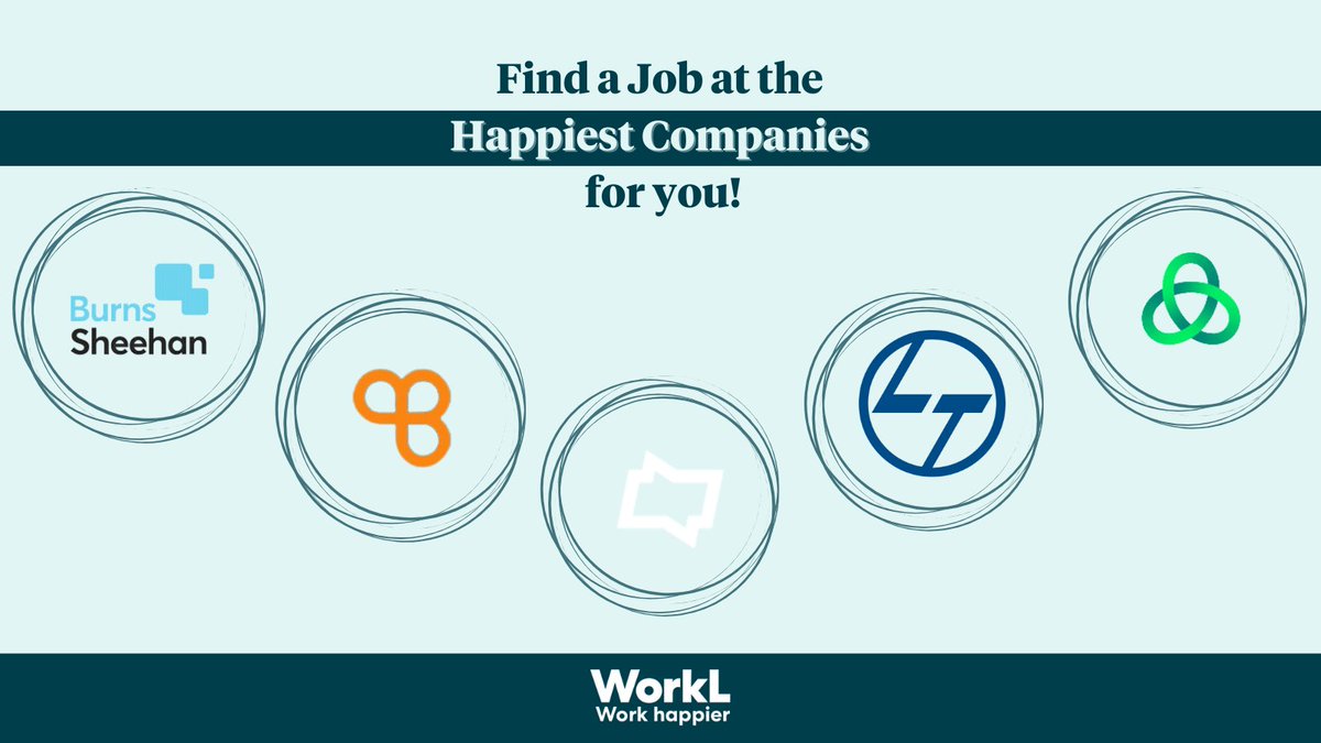 Top Jobs of the Week from WorkL🌟   

Unlock over 5 million live jobs today! This week, we're recognising @InterQuestGroup, @consultnz, @Entirl, @LTIMindtreeOFCL & @BurnsSheehan!

Apply Now💻: tinyurl.com/3hru2u3v

#WorkHappier