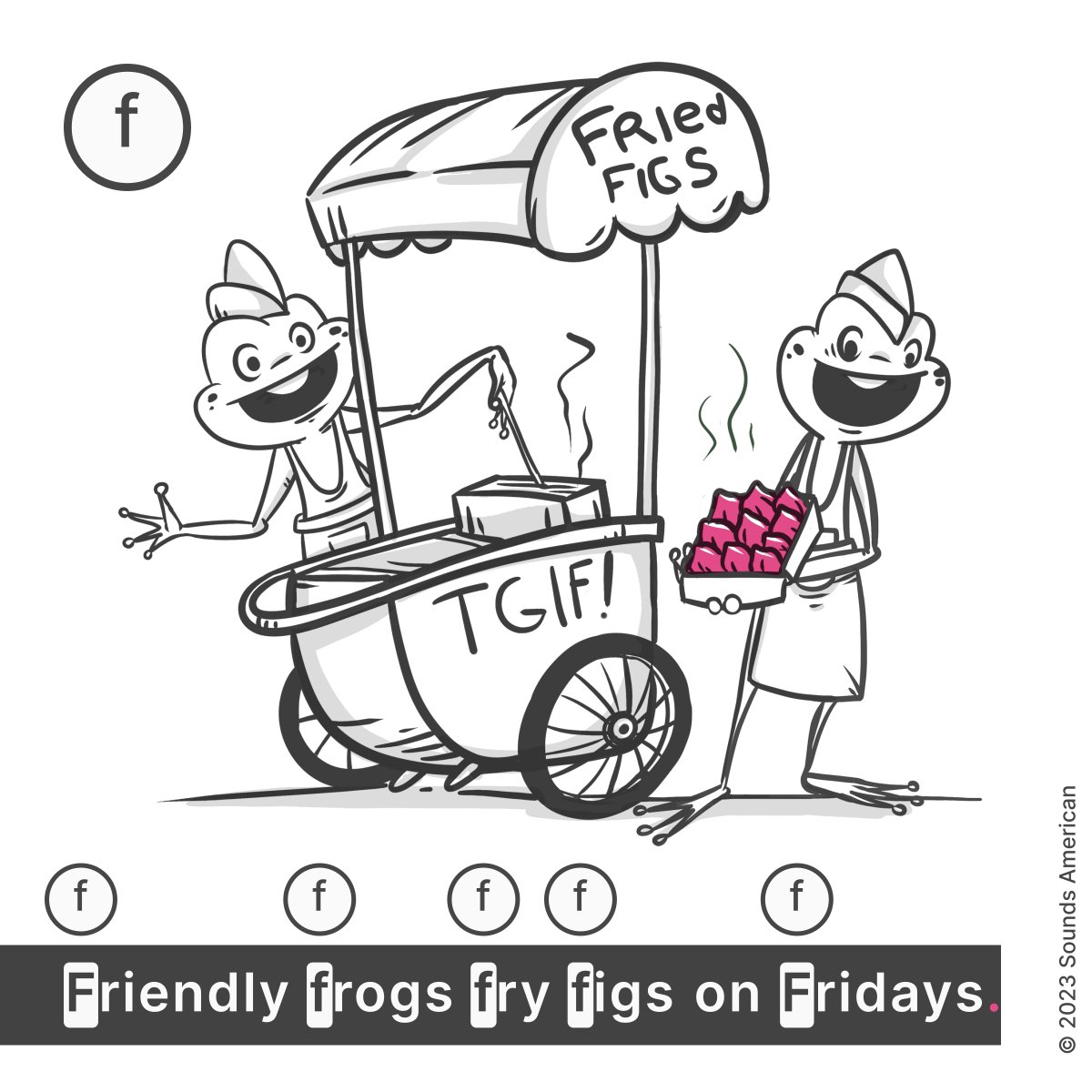 SoundsAmerican's tweet photo. Most languages have the /f/ consonant, yet it's one of the sounds that gives your accent away. 😢 Here's a tip on how to pronounce it like an American: Lightly touch the back of your lower lip with your upper teeth. 🎧 Friendly frogs fry figs on Fridays - https://t.co/FRK0XkYwlO https://t.co/CUBiNsxdUS