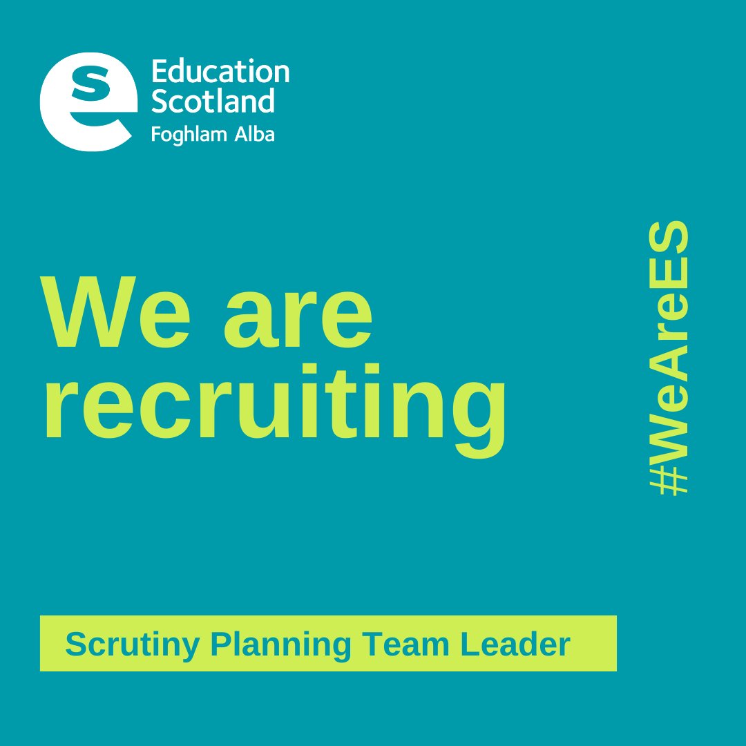 EducationScot's tweet photo. Do you want to play a vital role in supporting the delivery of inspection and review of Scottish education? Come and join #TeamES as Scrutiny Planning Team Leader! Find out more about this role and apply by 1 November. 👇
https://t.co/kMBnQ6y434 https://t.co/o5yAQcyCoF
