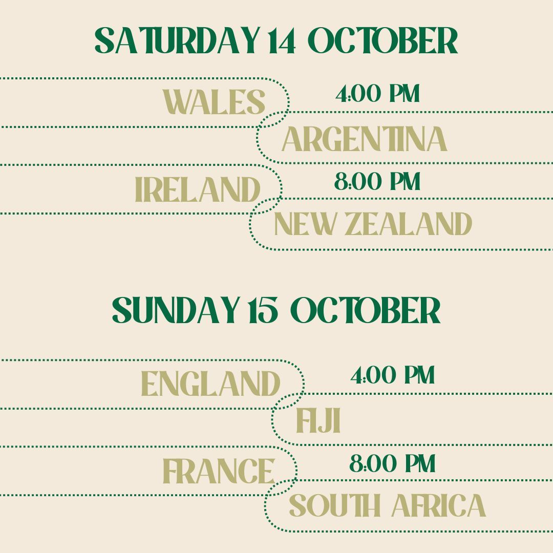 Wow, What a weekend of Rugby, 5 screens, Tv outside under cover, Book now to get the best spot for the game. 
#rugby #rugbyworldcup #s #rugbylife #rugbyunion #rugbyplayer #rugbygram #life #rugbyfamily #rugbylove #rwc #rugbyteam #rugbyleague #rugbyplayers #rugbyman #rugbymen