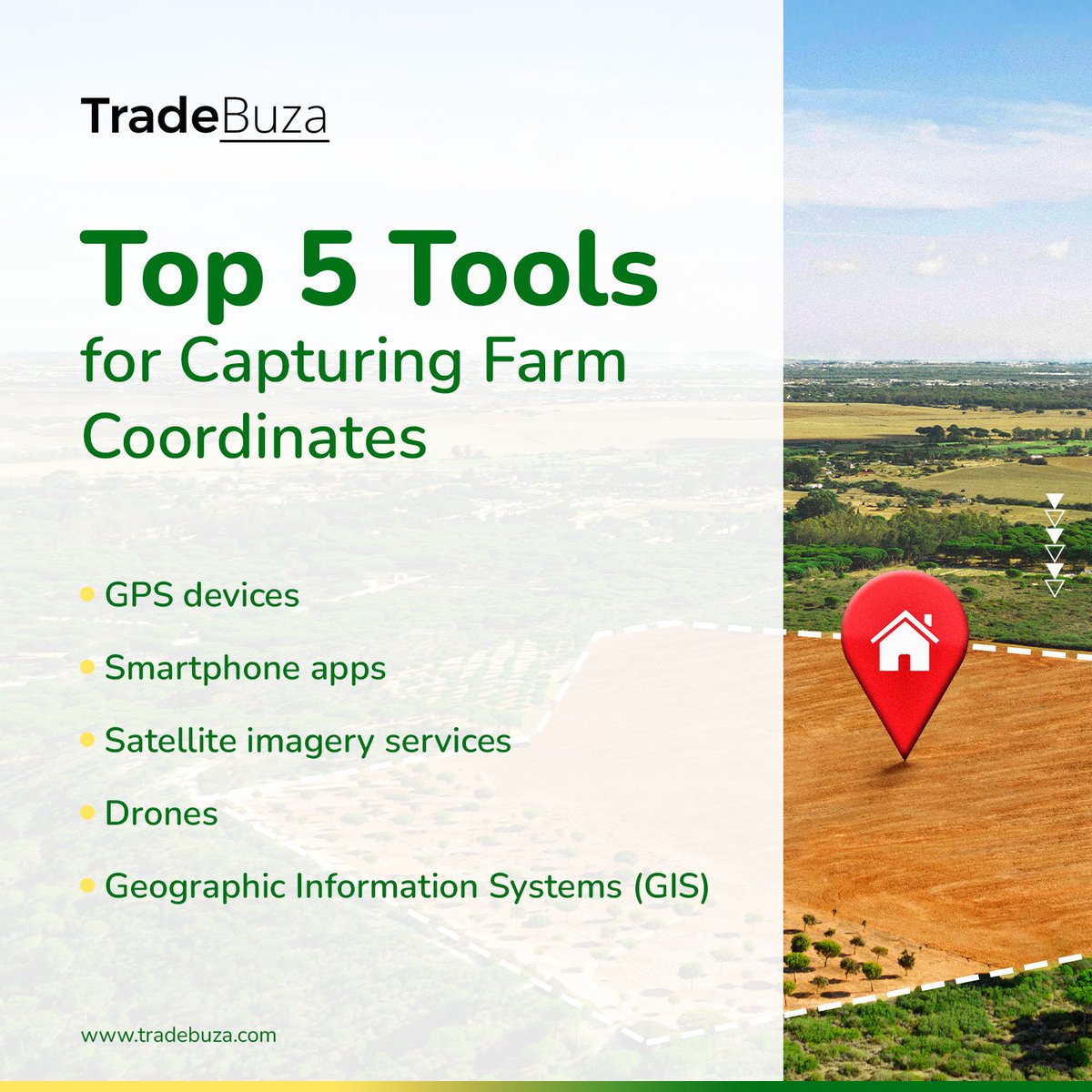TradeBuza's tweet photo. Farm coordinates provide precise information about the spatial position of the farm on the Earth's surface.

What are your go-to tools for capturing farm coordinates? https://t.co/spIiPmn54Z