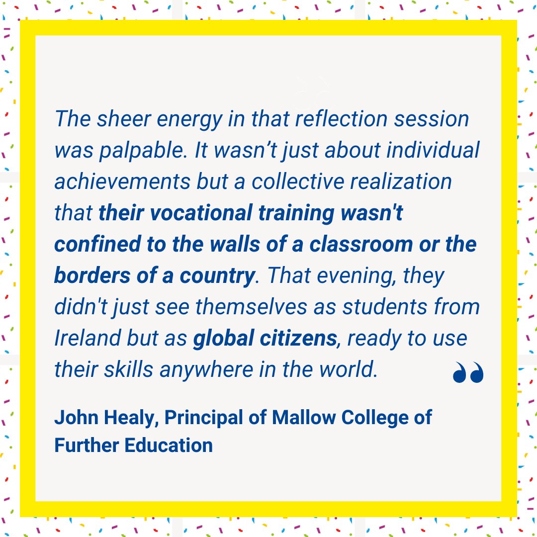 Léargas (@leargas) on Twitter photo 🖐️It’s day 5 of #ErasmusDays!
Did you know that Léargas supports projects in Vocational Education and Training?
Read about how Erasmus+ mobilities in <a href="/mallowcampus/">Cork College of FET- Mallow Campus</a> gave students the opportunity to gain hands-on experience and elevate their professional skills. 🖐️It’s day 5 of #ErasmusDays!
Did you know that Léargas supports projects in Vocational Education and Training?
Read about how Erasmus+ mobilities in <a href="/mallowcampus/">Cork College of FET- Mallow Campus</a> gave students the opportunity to gain hands-on experience and elevate their professional skills.