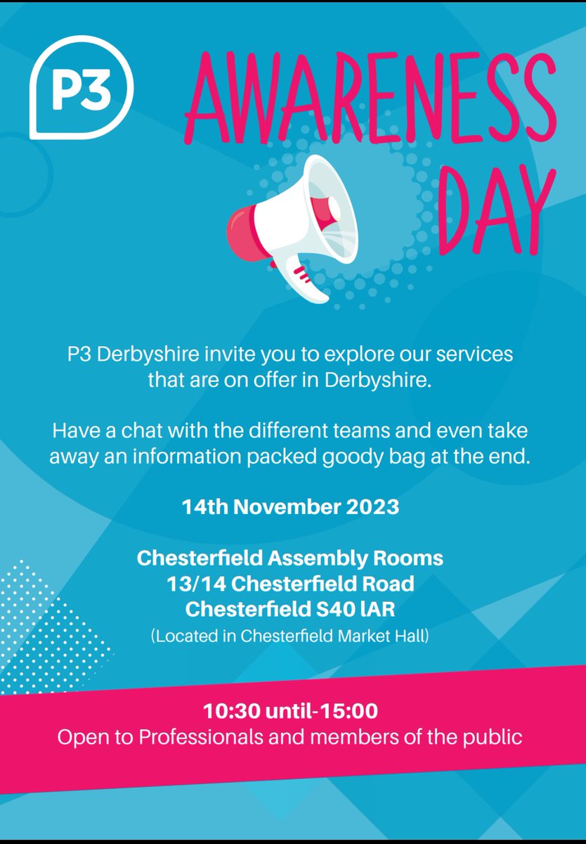 @P3Charity @P3Derbyshire  Are holding a great event on 14th December!