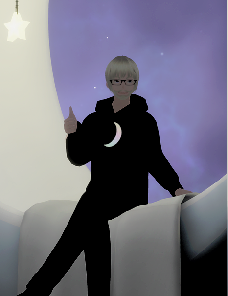 Fastolph's tweet image. How 'bout a lil intro?
'Sup. I'm just some geek so mentally unstable I'm unable to work, so I spend a lotta time on my computer. I mess around with #VirtualPhotography in video games. IRL I volunteer for video game events and conventions, and I spend a lot of time in #VRChat!🌙