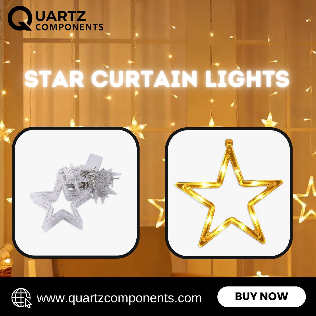 quartzcomponent's tweet image. Elevate  your decor with ✨ Star Curtain Lights! Perfect for indoor and outdoor  use.  Create a magical ambiance for your home 🏡 or commercial space 🏢. Shop  now at quartzcomponents.com! 🛒
.
Product Link -  quartzcomponents.com/collections/po…
.
#quartzcomponents