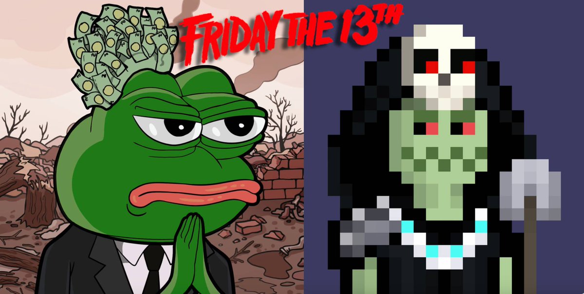 LastPepeETH's tweet photo. In the name of "Friday the 13th" ๐ช ๐ฉธ ๐
The Last Pepe & Deadmigos 24h โฐ #Giveaway
Prize: Pepe #10 & Deadmigos #1516
To enter: 1. Follow @LastPepeEth & @Deadmigos_NFT
2. Like & RT
3. Tag 2 frens
Winner: in 24h โฐ ๐ฉธ โ ๏ธ
#DEADMIGOS #lastpepe https://t.co/RbTbm8MyKG