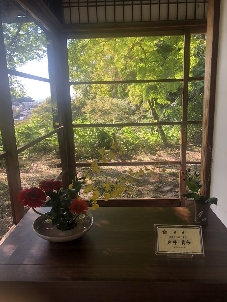 ppQ6LzBFdkZ0tMh's tweet image. 逗子アートフェスティバル2023
広報担当タカケロさんの貴花路（グウェイファールー）@蘆花記念公園第二休憩所
蘆花公園の持つ緑溢れる環境と昭和初期の日本建築の中で、お花に彩られたゆったりとした世界が広がっています。まったりとお茶いただきました😊💕居心地良くて帰りたくない😓💓
#ZAF2023