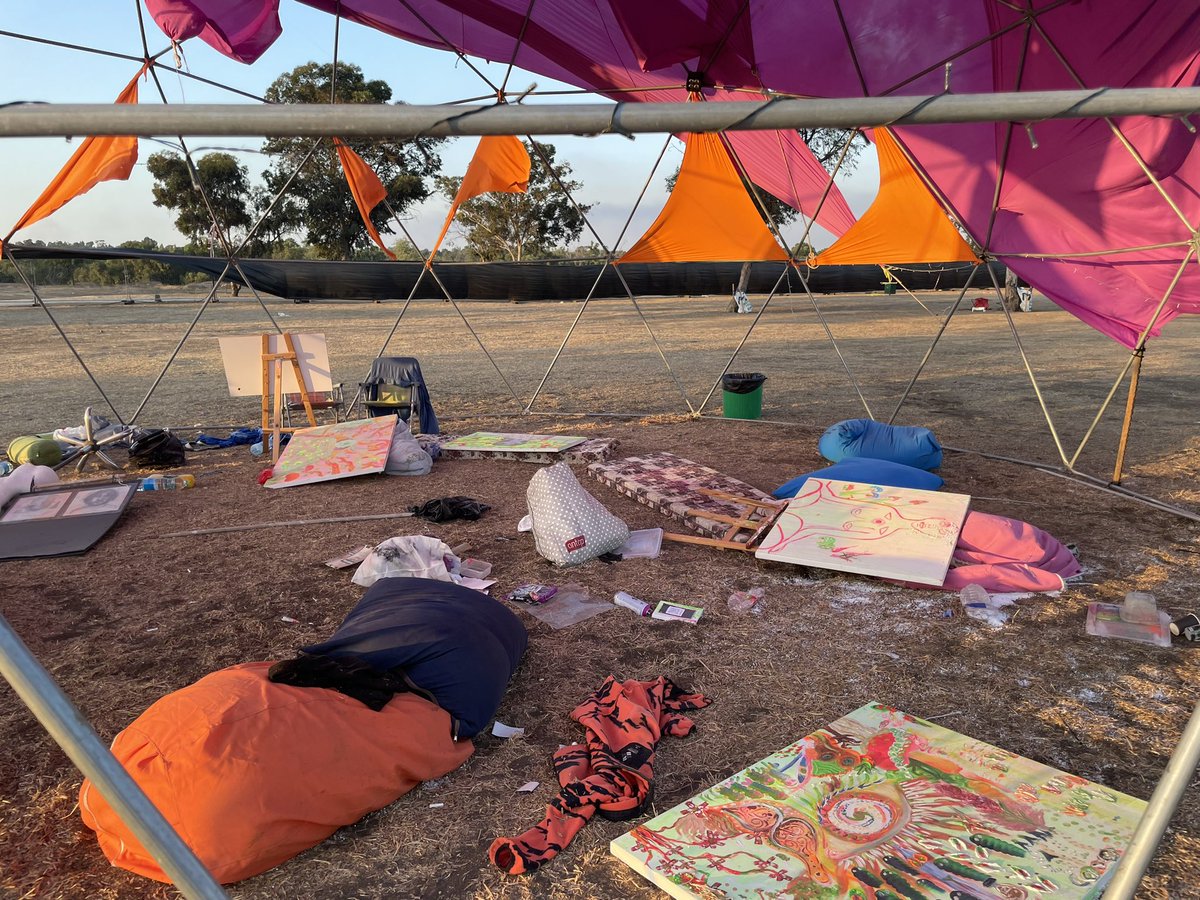 benlewismedia's tweet photo. What remains at the rave massacre site in Southern Israel. At least 260 people were killed here. Many ran to their cars thinking they would be able to get away- Hamas gunmen were waiting for them. @SBSNews https://t.co/JBSlhLc7zE