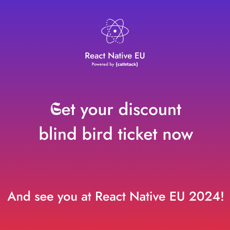 reactuniverse_'s tweet photo. If you’re ready to

🙌 meet your React Native heroes
🤝 build relationships
🎉 work hard &amp; party even harder
🎆 enjoy the #RNEUvibe

get your #ReactNativeEU 2024 ticket now 🎟