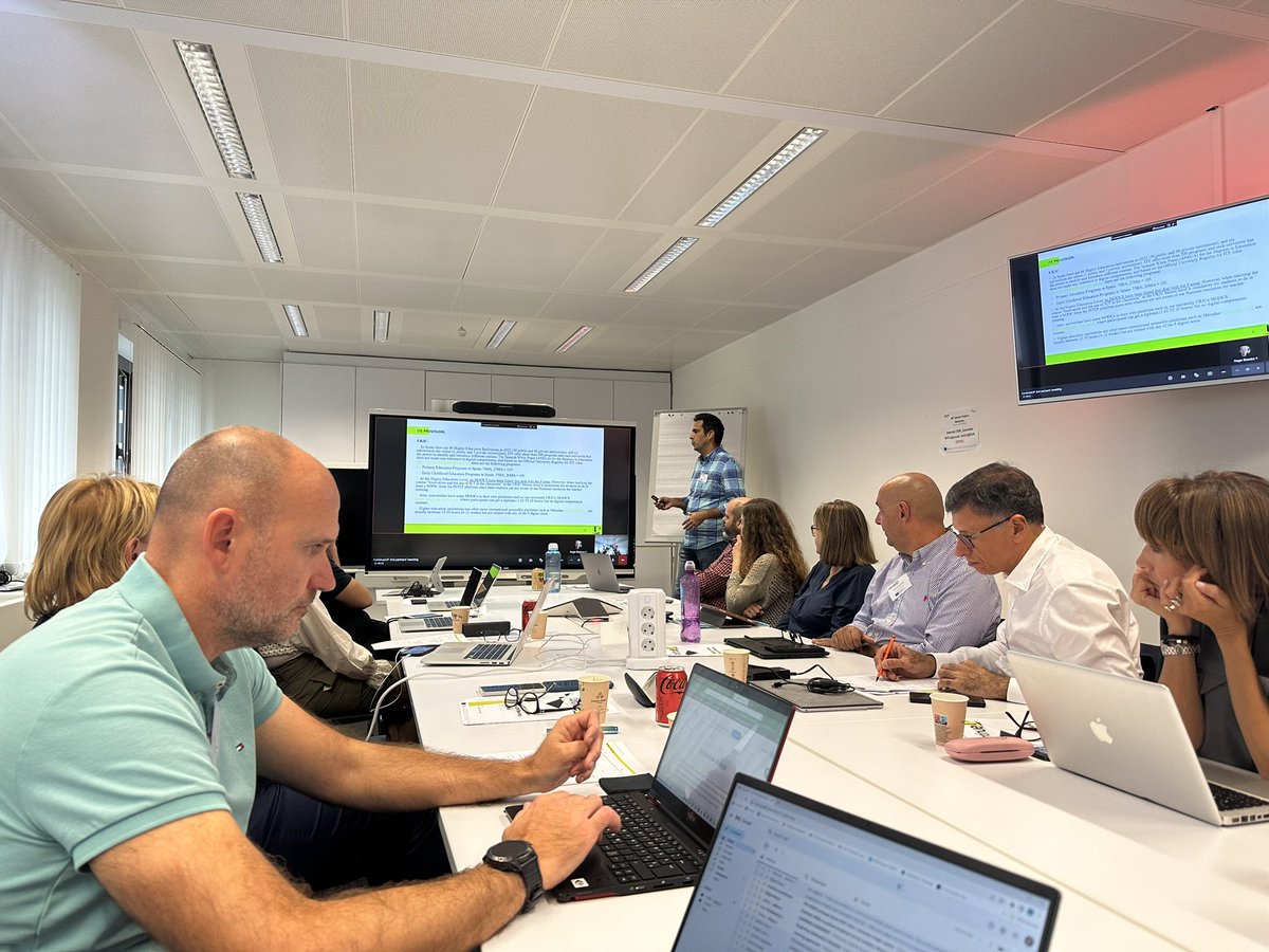 VisnjaRajic's tweet photo. IT is our first F2F meeting @eu_schoolnet In #Bruxelles For the project #ContinueUP #Teacheracademies and we are working har on CO-creation of ITE module and CPD MOOC on #digicompedu Professional engagement. IT is already M5 of a 3 yrs project! https://t.co/jnwYYFJk0W