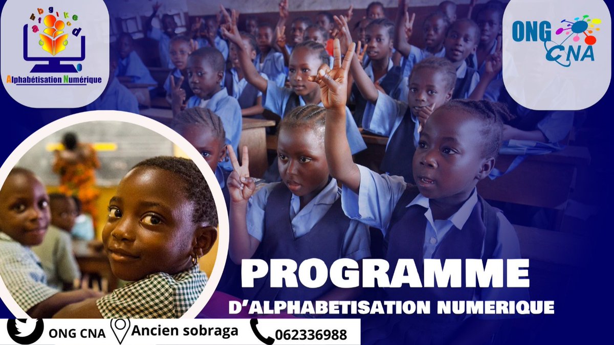 OngCna's tweet photo. Bonjour à tous ONG CNA vous propose l'un de ses programmes
#alphabétisationnumerique
#ONGCNA
#9programmes https://t.co/O6hE5HwiAY