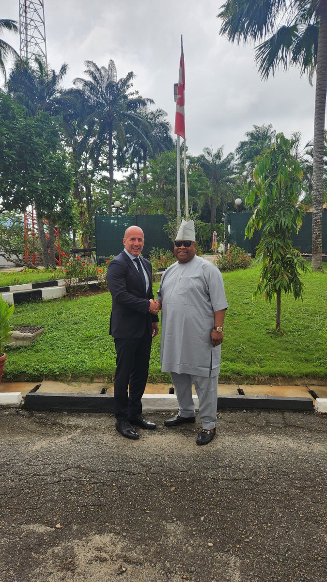 H.E <a href="/Jamie_Christoff/">James Christoff</a>, alongside our Head of Office, CJ Scott, were both honored to have welcomed the Gov. of Osun state, H.E, Sen. <a href="/AAdeleke_01/">Gov Ademola Adeleke</a>, and his team to our Deputy High Commission in Lagos. 

Discussions were held on key areas of partnership between Canada and Osun state.