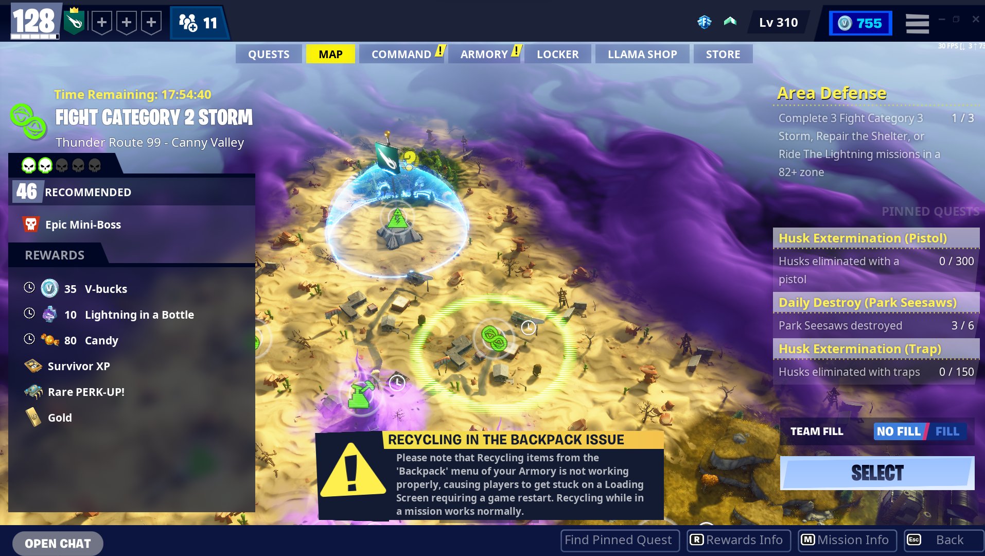 Timed Missions tracking in Fortnite StW - Free the V-Bucks