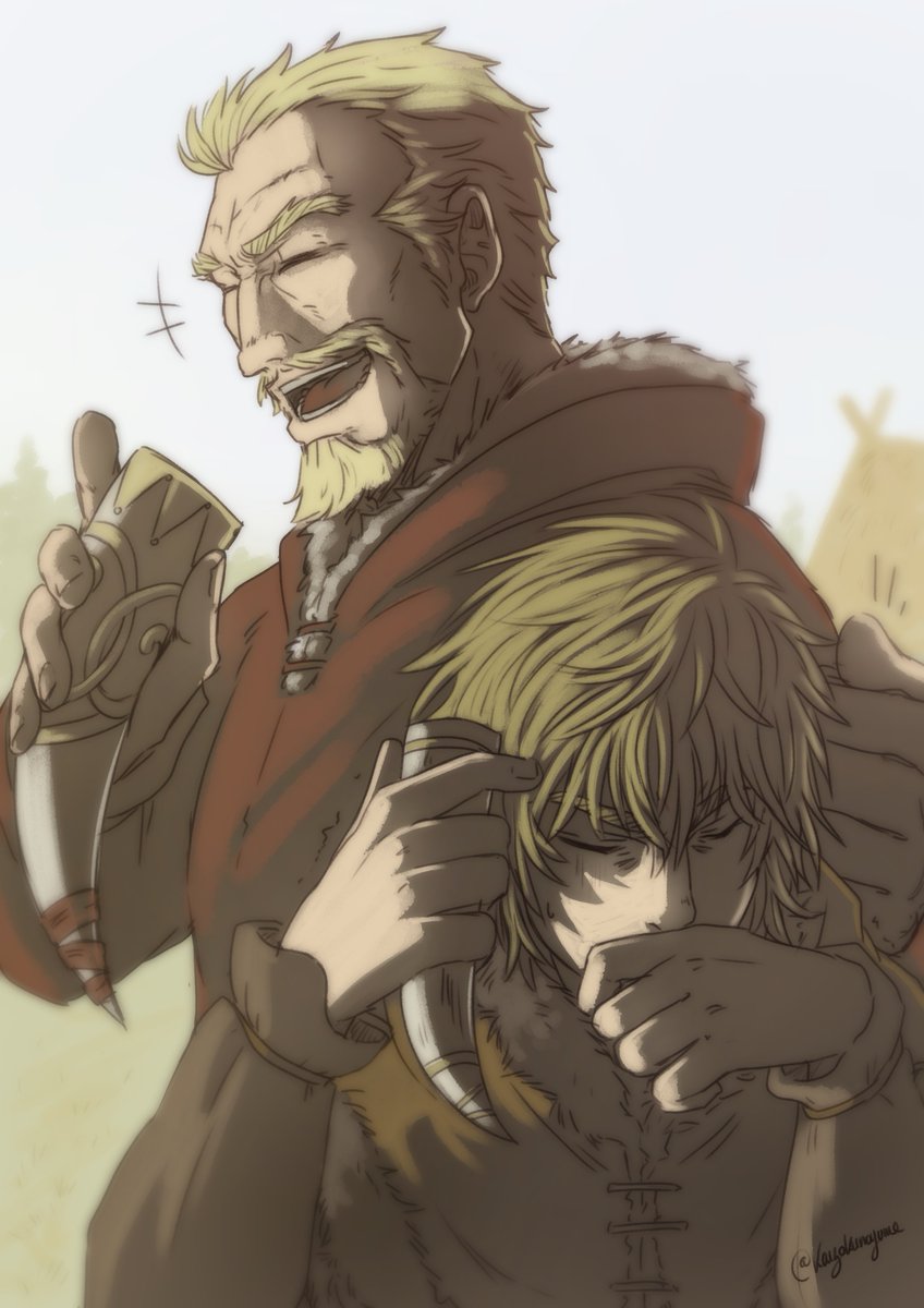 KaizokunoYume's tweet photo. #ASKELADIESWEEK Day 5: Father 🤭
He would have hated being called Thorfinn's dad but that's definitely what he was. And what a father figure... Have him making fun of Thorfinn for coughing his drink out lmao

#VINLAND_SAGA #Askeladd https://t.co/HcO4OkjDPE