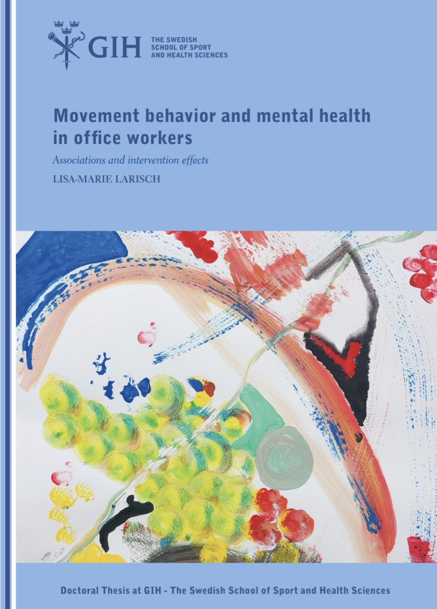 On my way to Stockholm where my dear friend Lisa is defending her PhD thesis today. Her work is about movement behavior and #mentalhealth in office workers. gih.diva-portal.org/smash/coming.j…