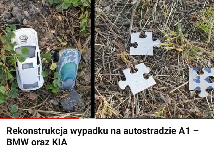 LKraskowski's tweet photo. #Internauci sfilmowali zabawki, części walizki i kosmetyki ofiar leżące na poboczu autostrady #A1 dwa tygodnie po wypadku, w którym zginęła trzyosobowa rodzina. Główne zmartwienie Ministerstwa Sprawiedliwości: #wypadek na A1 i ucieczka sprawcy do Dubaju mogą wpłynąć na #wybory. https://t.co/RfJp9MLWG1