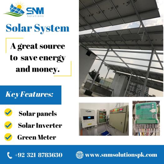 SnmSolutions1's tweet image. The solar system is a great source of energy that enables you to:
Save energy &amp;amp; money
Reduce your carbon footprint
Enjoy Unlimited power supply
#solarsolutions 
#solarnetmetering 
#Hybridsolarsystem 
#ongridsolarsystem
#offgridsolarsystem 
#solarwaterpump
#saveenergyandmoney