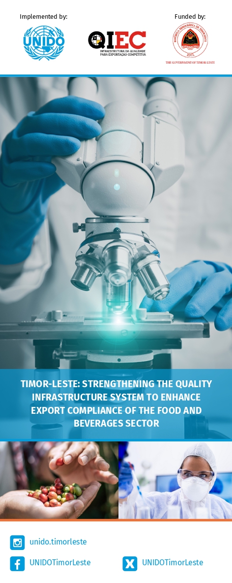 #QualityInfrastructure development is the backbone of a country’s economic progress.
#UNIDO strengthens Timor-Leste’s quality infrastructure system and the food and beverage (F&amp;B) industry’s export compliance via the #QIEC project.