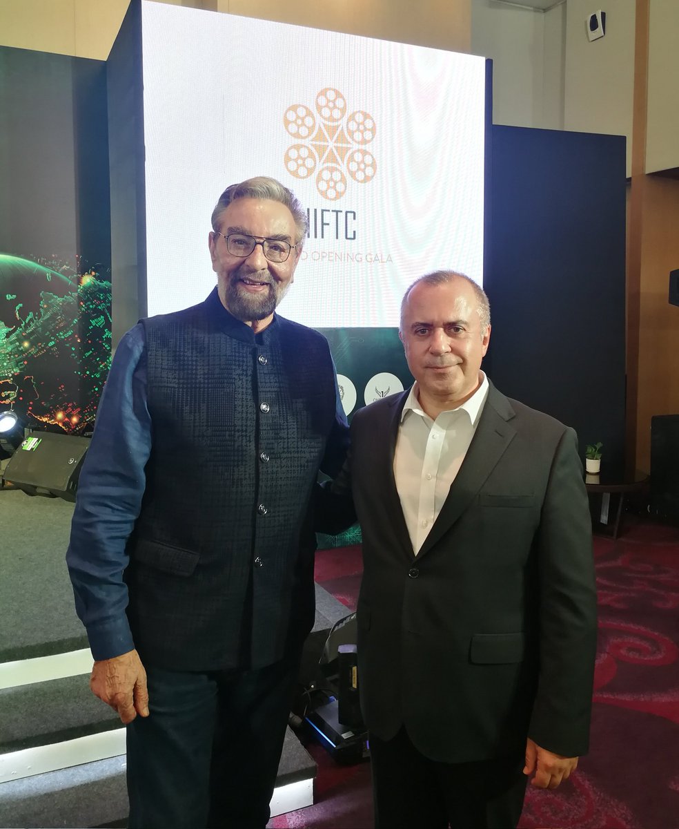 TC_MumbaiBK's tweet photo. 🎬 Consul General Cüneyt Yavuzcan had a fruitful discussion with acclaimed film producer Imtiaz Ali and veteran Bollywood actor Kabir Bedi. They explored possibilities of joint film production between #India and #Türkiye during the IIFTC Awards ceremony.🇮🇳🇹🇷 #IIFTC https://t.co/h4E7kQcwiv