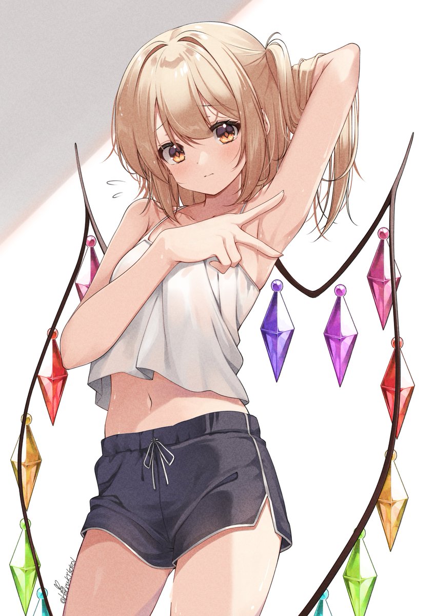 フランドール・スカーレット 「こっ......これでいいの?」|華賀春樹@春例 * え39ab | skebご依頼多数のため一時休止中のイラスト
