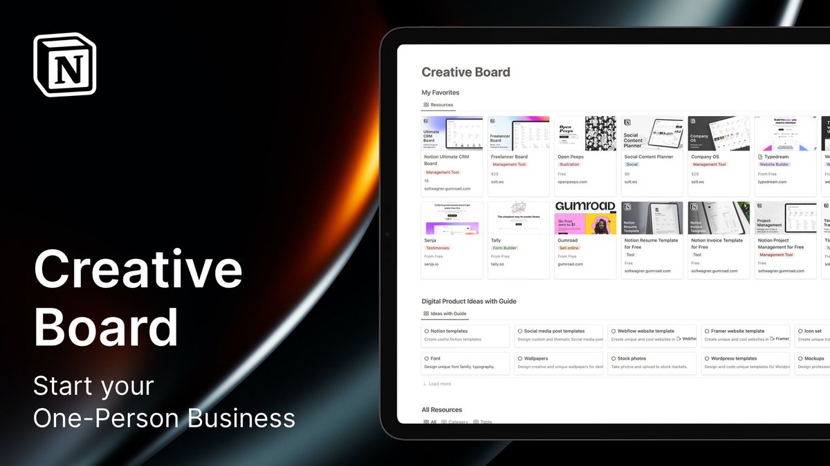 I  created a Creative Board with 200+ resources and 50 digital products ideas and guides 🔥

Normally costs is $5 but next 24h only it's totally Free 🎉

RT, Like &amp; Reply "SEND" below and I will send you the link in DM ✅