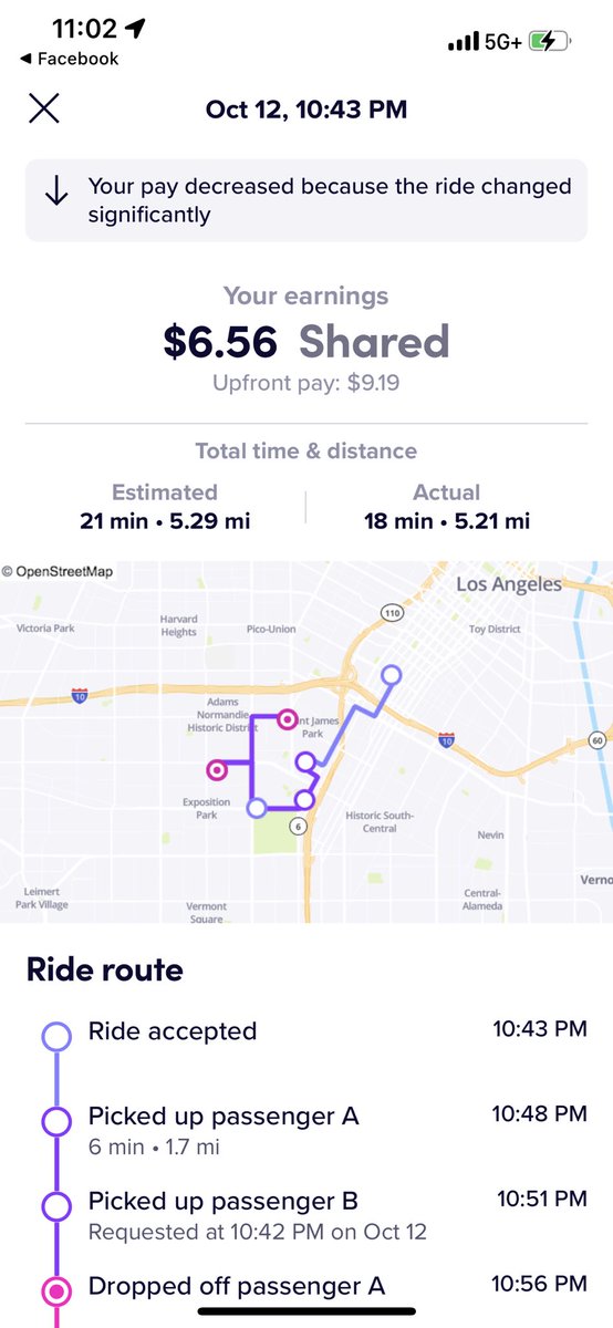 izzy_pc_gaming's tweet photo. @sergioaved @TheRideshareGuy @davidrisher @lyft Dear Sergio I tag you on my post with 2 screen shots of how Lyft took 2 dollars from my paid because the ride took 2 minutes less and on the other one the ride took almost half an out extra and I got paid nothing https://t.co/2XCfQnneBO