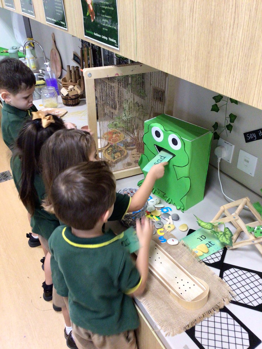 We have been reading the green words and feeding them to Fred.