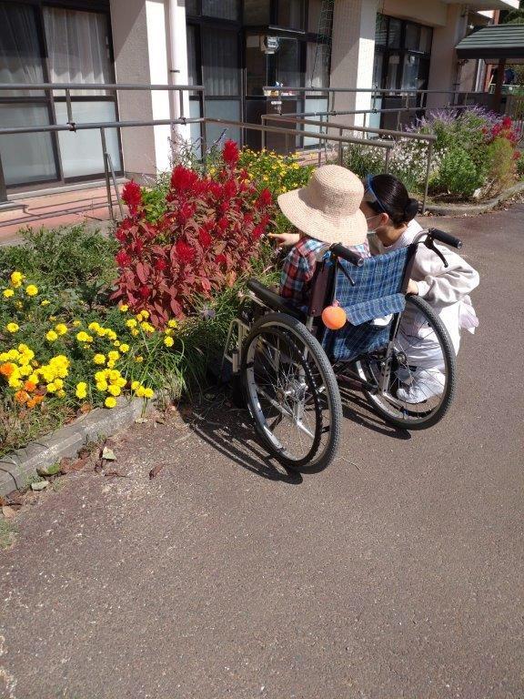 jujinosono's tweet photo. 看護実習の最終日です。お天気が良いので中庭へお散歩に出かけました。
#浜松市　#特養　#介護　#看護実習 https://t.co/LD0g5nuhzO