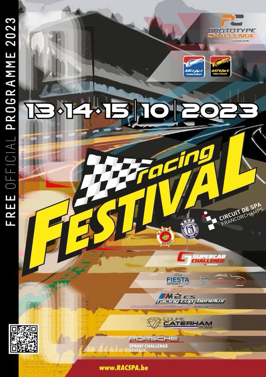 circuitspa's tweet photo. ๐จ๐ Le Racing Festival du 13 au 15 octobre !
๐ซ ENTREE GRATUITE
โน Parking P1/P2 (Route du Fagnou 4, 4970 Stavelot)
Plus d'infos ? (Entrรฉe, horaires, plan des paddocks, etc.) ๐
https://t.co/YJFmS9XQAO
#CircuitSpa #RacingFestival #RACSPA #FreeEntry https://t.co/BIUpKnIV8i