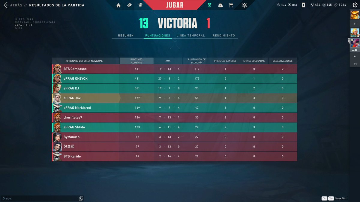 portellanoo's tweet photo. Super orgulloso de mi equipo @eFRAG_ , conseguimos nuestra primera victoria en nuestro partido del circuito tormenta de valorant vs @RealBetisESport todos mis respetos hacia este equipo!  

A seguir paso a paso y a seguir creciendo!

#VALORANT #ClutchSeries https://t.co/MX7dEVitT2