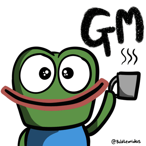 GM Time for a coffee ☕ to start the day 'GM #1' by @boldleonidas