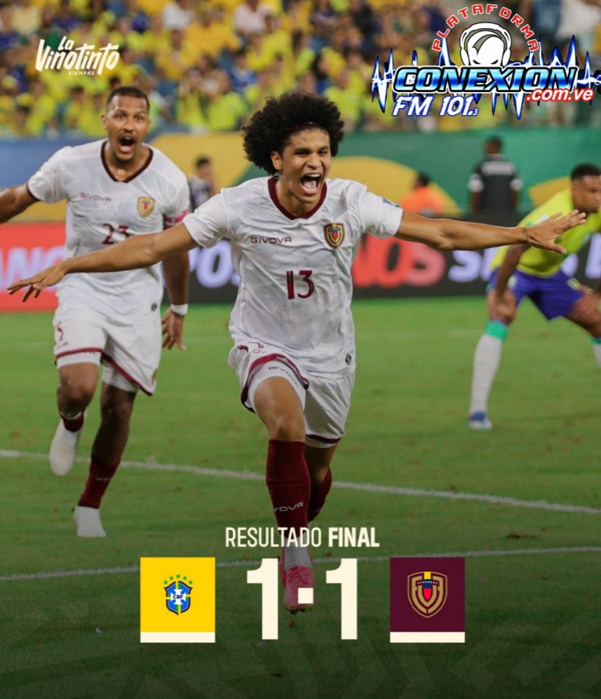 ¡Con sabor a triunfo! La Vinotinto empata de visita ante Brasil y se ilusiona con clasificar a su primer mundial
¡Mano', tengo fe! Venezuela dio el batacazo de la fecha al rescatar un empate ante la siempre poderosa Canarinha.