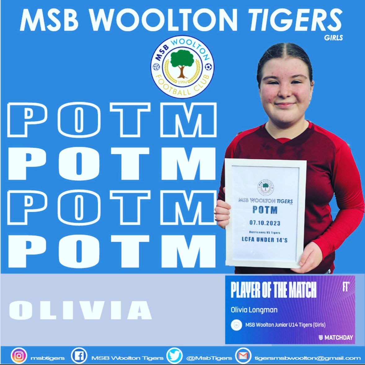 Congratulations to last week’s POTM Olivia, brilliant work!