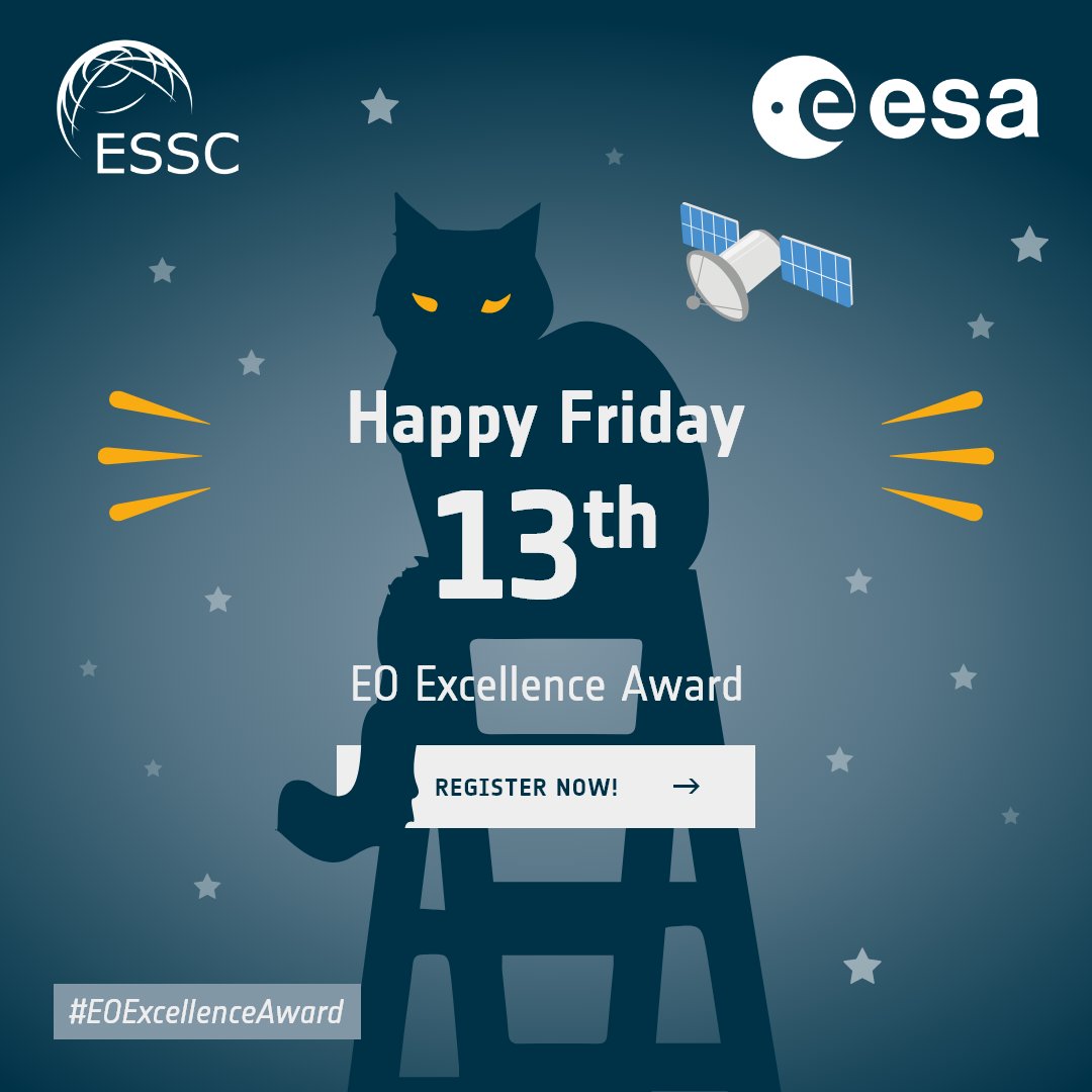 Today is #FridayThe13th💀, a lucky🍀 day for some! Show your support and nominate deserving young researchers for the #EOExcellenceAward - let's give them the acknowledgement they deserve! eoxcellence.com #ESA #EOCommunity #Space #SpaceScience #EO @ESA_EO @kryosat