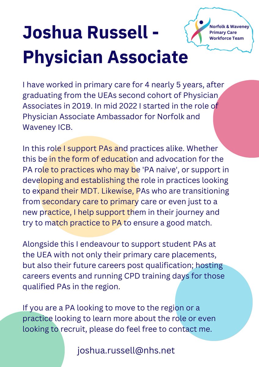 Our amazing Physician Associate Joshua Russell, has been doing some amazing work!

Read the poster to find out more!

#PhysicianAssociate #AmazingWork #DedicatedToHealth