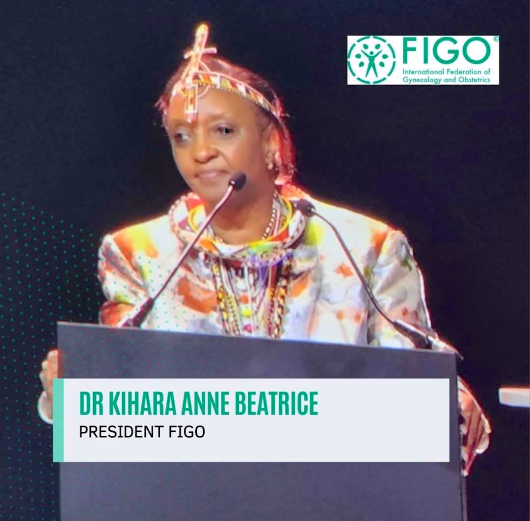 DrGithiria's tweet photo. A Kenyan Obstetrician/Gynecologist , Dr Anne Kihara Beatrice has been inaugurated as the new President of The International Federation of Gynecology and Obstetrics (FIGO). She has previously served as the President of the Kenya Obstetrical Gynecological Society (KOGS) and the President of the African Federation of Obstetricians and Gynaecologists (AFOG). Congratulations 🎉🎊