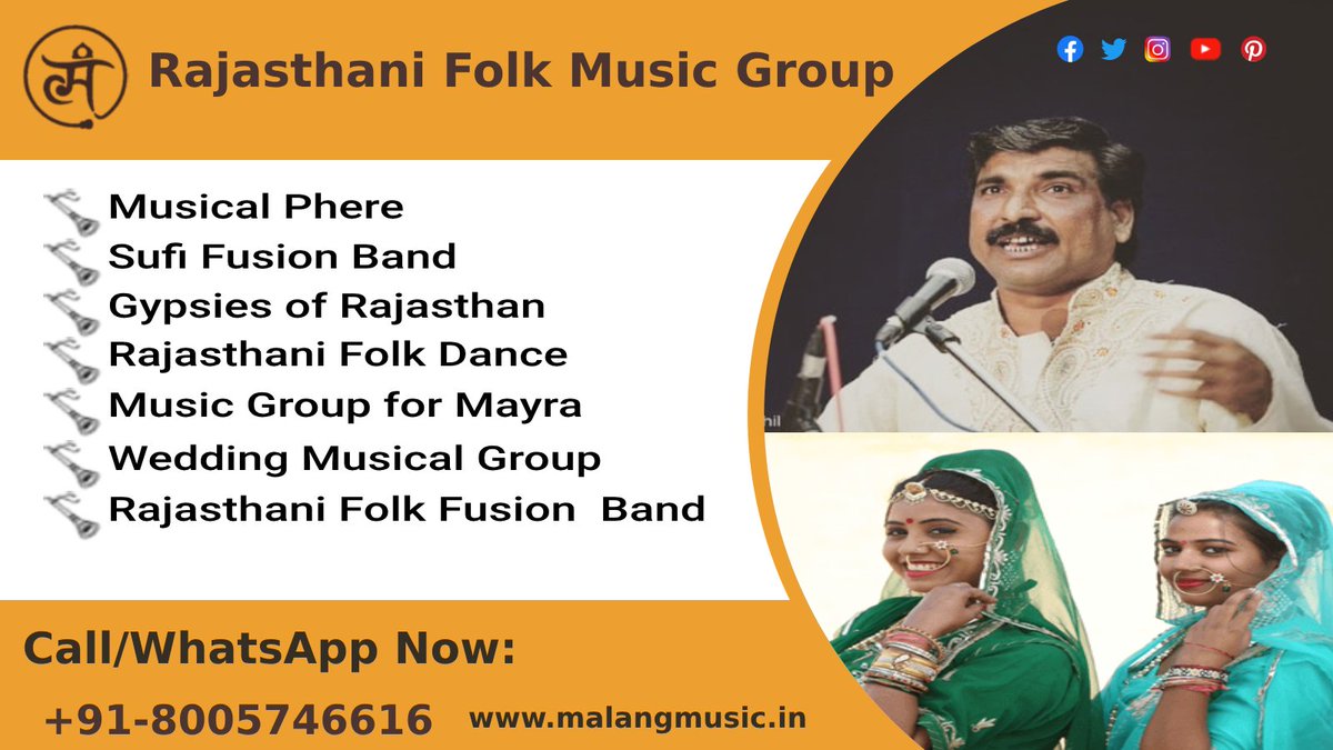 MalangJPR's tweet photo. Rajasthani folk music or folk fusion bands are a beautiful treat to hear every time. It carries a rich cultural heritage and reflects the vibrant and diverse traditions of the state of Rajasthan in India.
@MalangJPR #folkmusic #sufisongs #folkdance #musicalphere https://t.co/5spPDQ5v7n