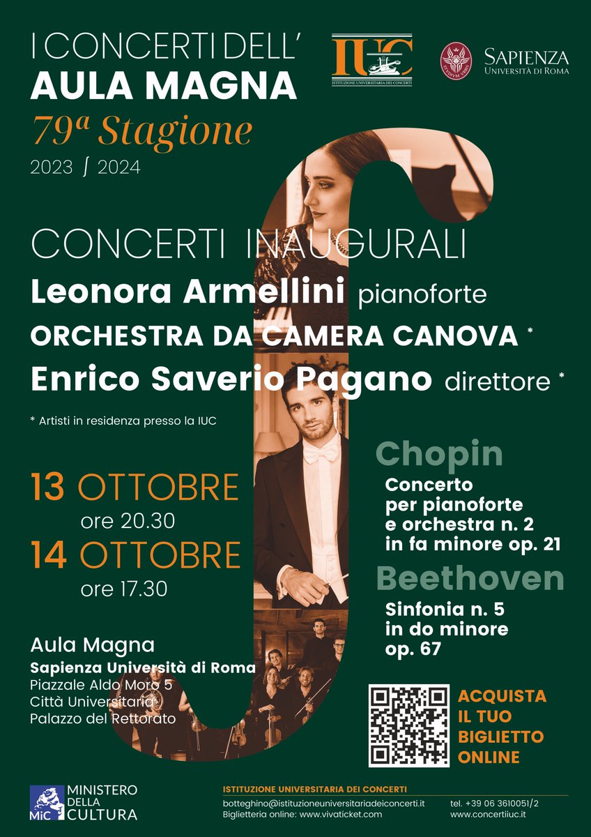 #EnricoPagano inaugura stasera la nuova stagione della #IucConcerti @SapienzaRoma con l'Orchestra da Camera Canova!

Scopri il programma completo 👇
concertiiuc.it/events/inaugur…