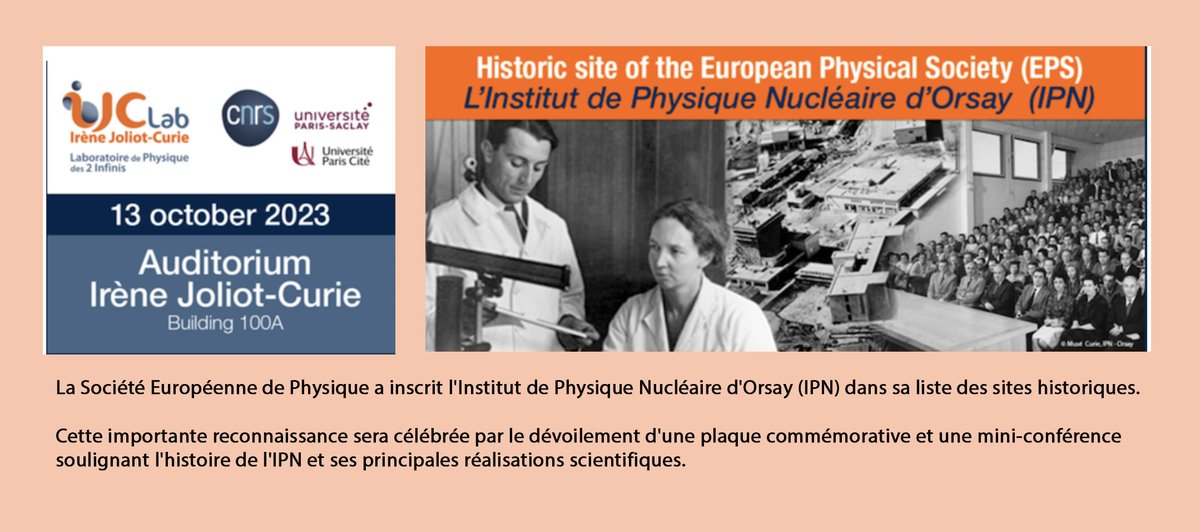 🎙️ La cérémonie IPN site historique débute ce matin. #Science @EuroPhysSoc