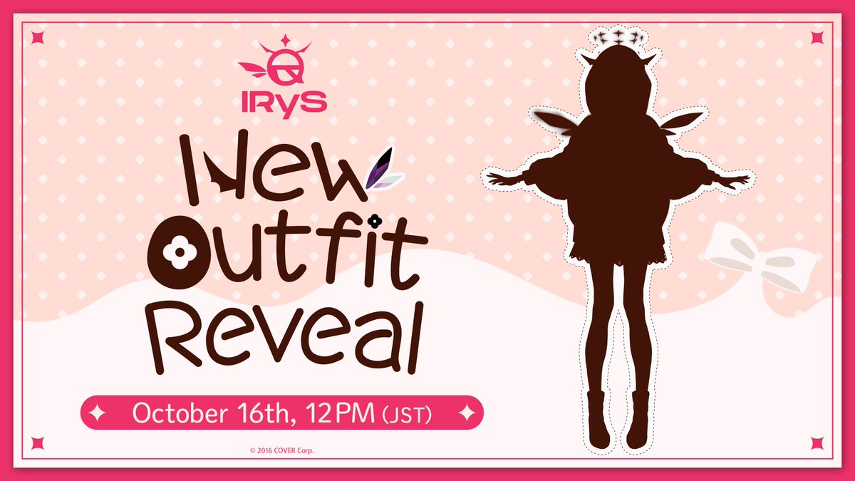 hololive_En's tweet photo. 💎News💎

@irys_en 's NEW OUTFIT REVEAL STREAM!

🗓️
Sunday, October 15th 8PM (PDT) / Monday, October 16th, 12PM (JST)

⏬
https://t.co/TfjNGsoDij

#IRySoStylish https://t.co/vRMw5eEQwa