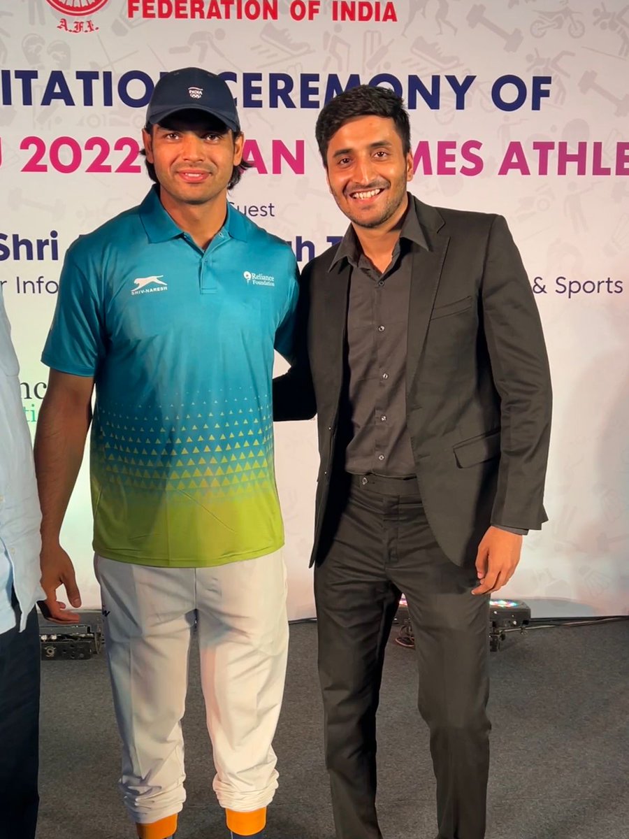 ayushgarg06's tweet photo. Honored to be a part of the felicitation ceremony of Hangzhou 2022 Asian Games Athletes organised by Athletics Federation of India.

Presence of these athletes in the same room brings the dedication and spirit that inspires us all. 

#AsianGames2022 #NeerajChopra https://t.co/QA5F5pJ70r