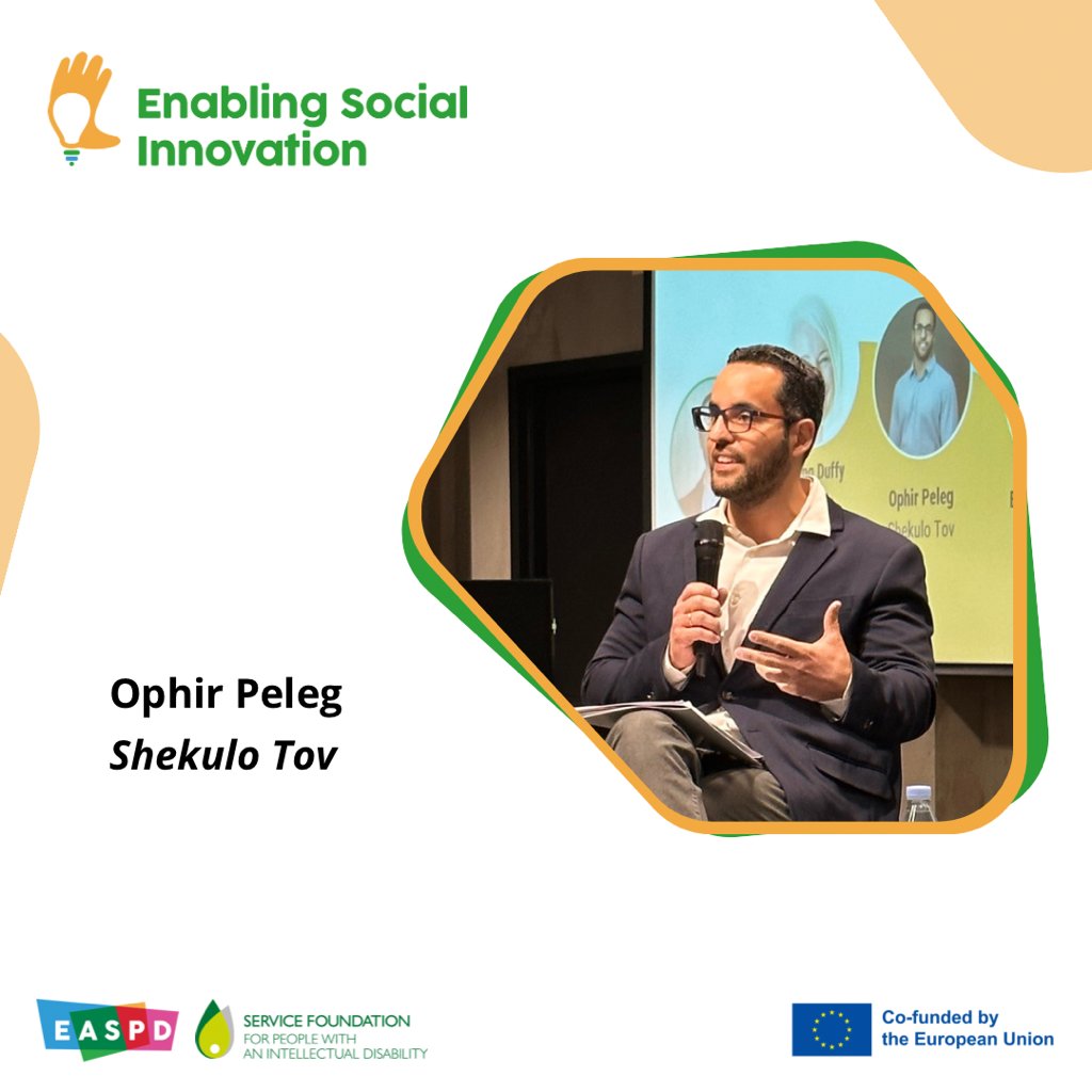 EASPD_Brussels's tweet photo. Ophir Peleg from @IUModelST reminds us that innovation and entrepreneurship should not the goal of an organisation - it is a tool for progress and transformation. https://t.co/MyKqxNwUek