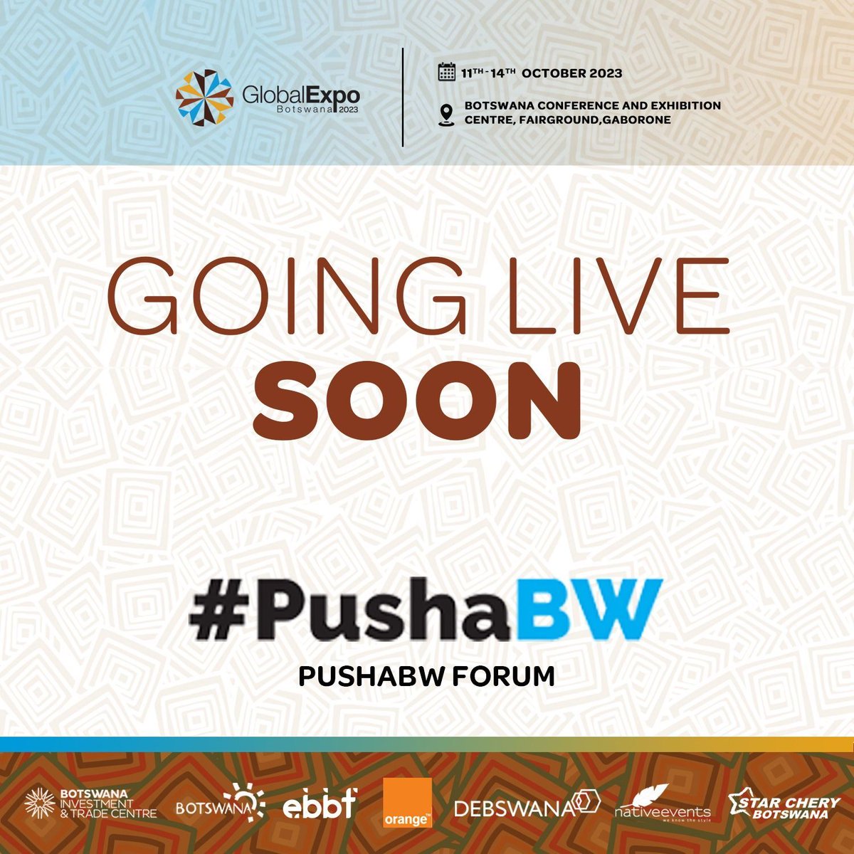 Get set for the PushaBW Forum to begin! Join us for an engaging live broadcast on our Facebook Page for a dynamic live discussion on local business – exploring growth, obstacles, successes, and the roadmap ahead. Don't miss out! 

#GEB2023 #BITC #BrandBotswana #PushaBW