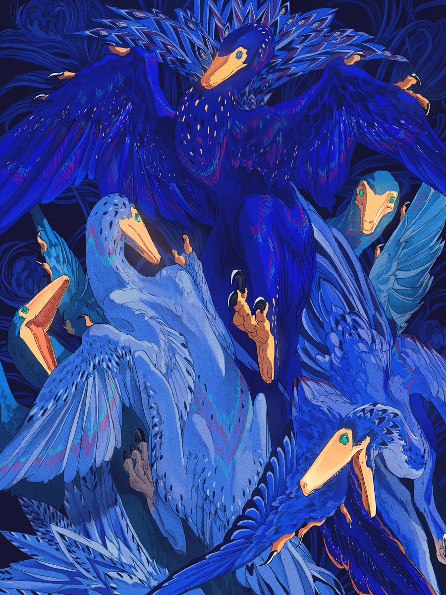 Murder Peacocks - 

Somewhat scientifically accurate Velociraptors 

#velociraptor #paleoart